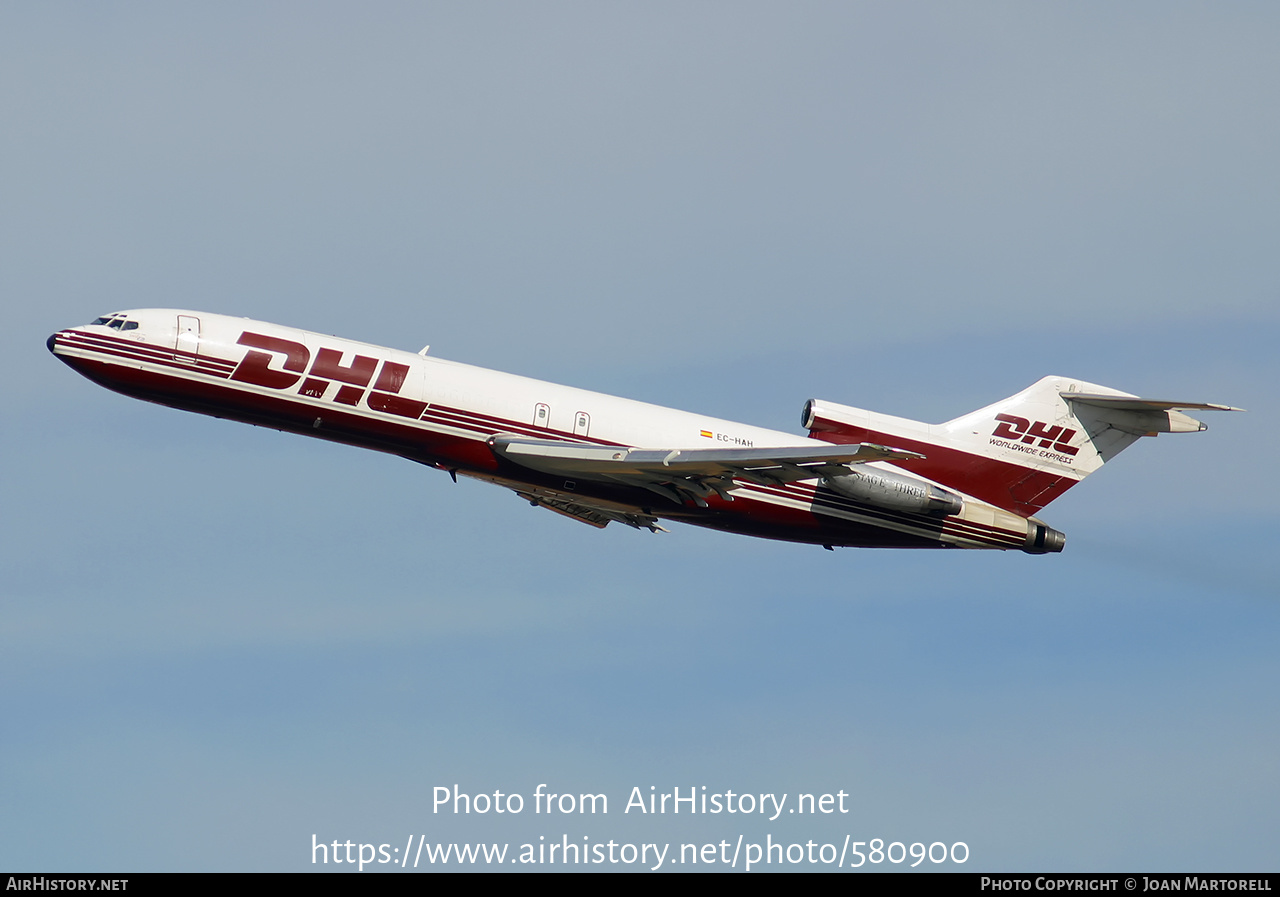 Aircraft Photo of EC-HAH | Boeing 727-223/Adv(F) | DHL Worldwide Express | AirHistory.net #580900