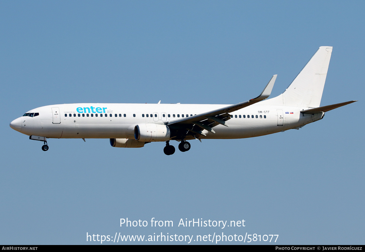 Aircraft Photo of OM-GTF | Boeing 737-86J | Enter Air | AirHistory.net #581077