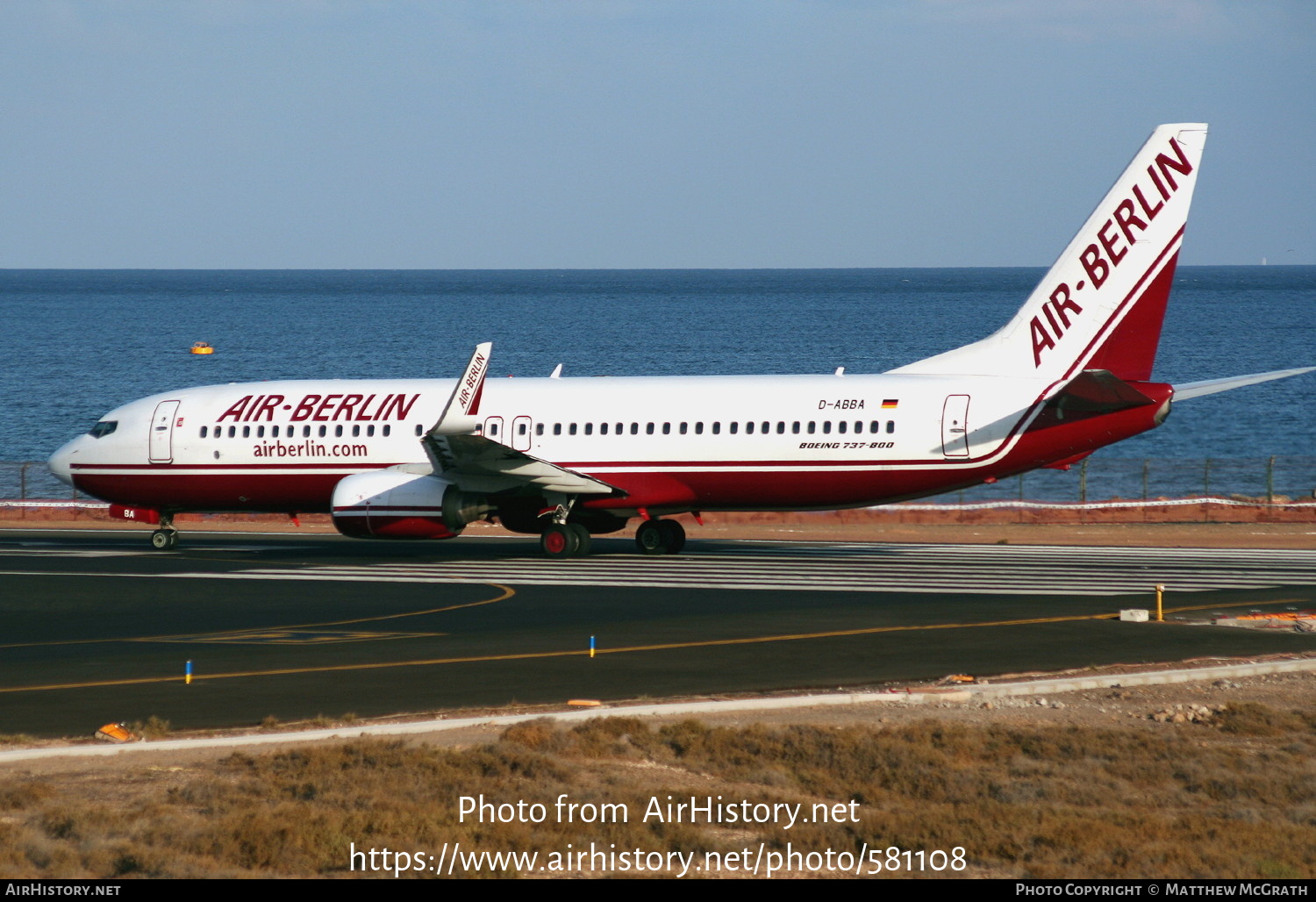 Aircraft Photo of D-ABBA | Boeing 737-86J | Air Berlin | AirHistory.net #581108