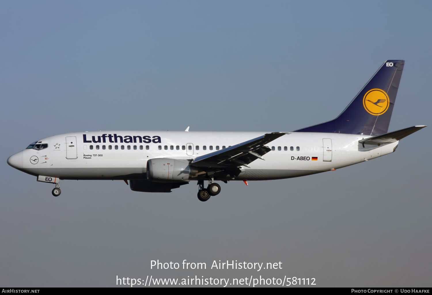 Aircraft Photo of D-ABEO | Boeing 737-330 | Lufthansa | AirHistory.net #581112