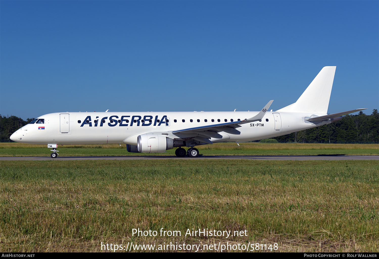 Aircraft Photo of SX-PTM | Embraer 190SR (ERJ-190-100SR) | Air Serbia | AirHistory.net #581148