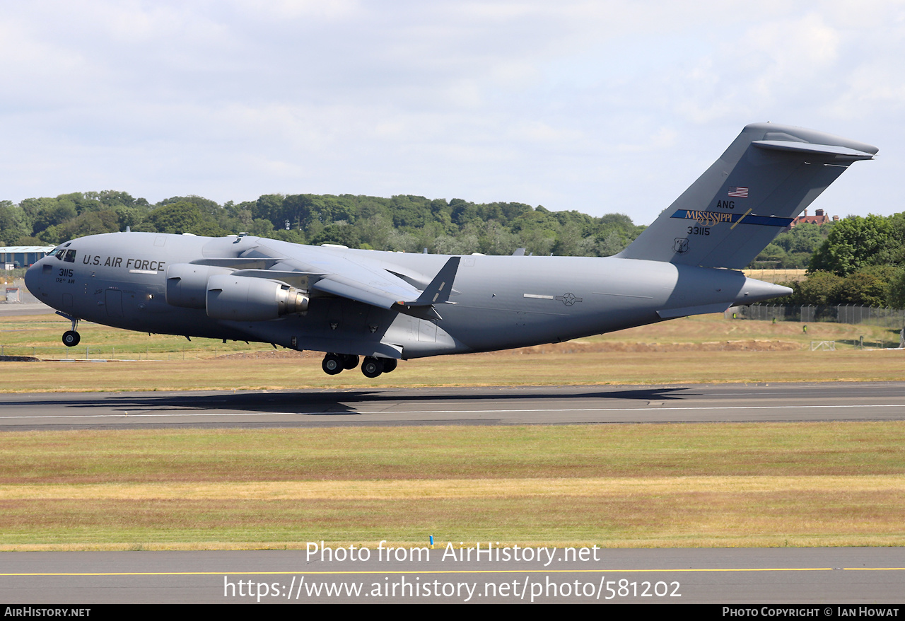 Aircraft Photo of 03-3115 / 33115 | Boeing C-17A Globemaster III | USA - Air Force | AirHistory.net #581202