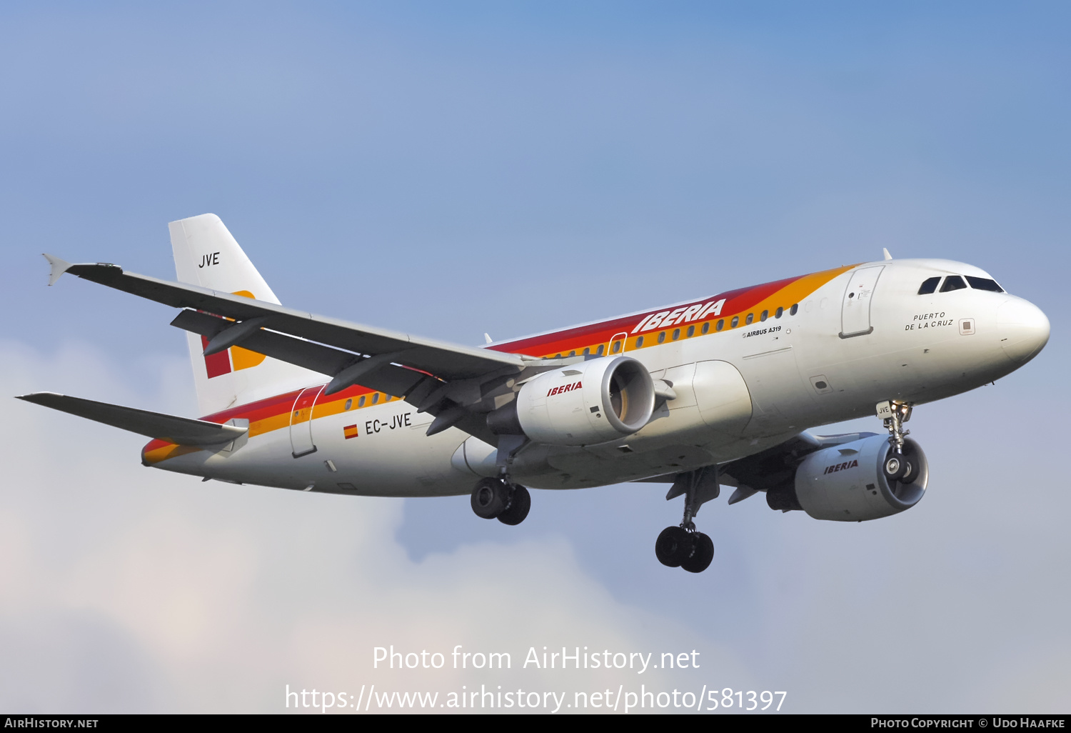 Aircraft Photo of EC-JVE | Airbus A319-111 | Iberia | AirHistory.net #581397