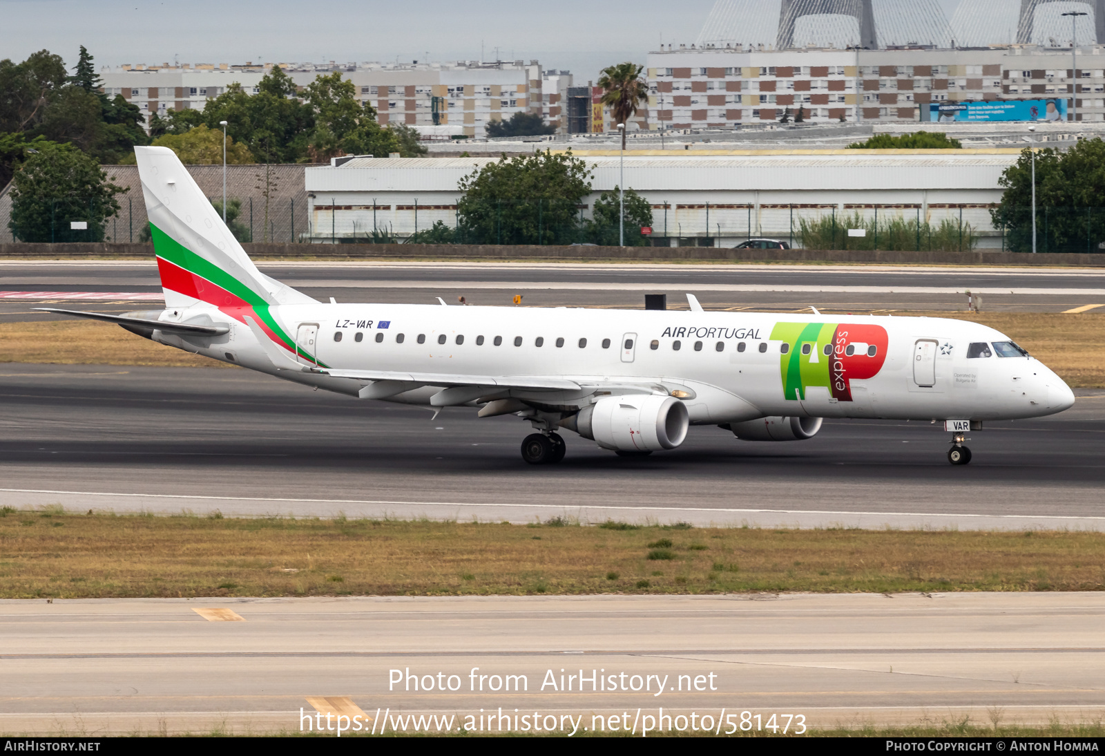 Aircraft Photo of LZ-VAR | Embraer 190STD (ERJ-190-100STD) | TAP Air Portugal Express | AirHistory.net #581473