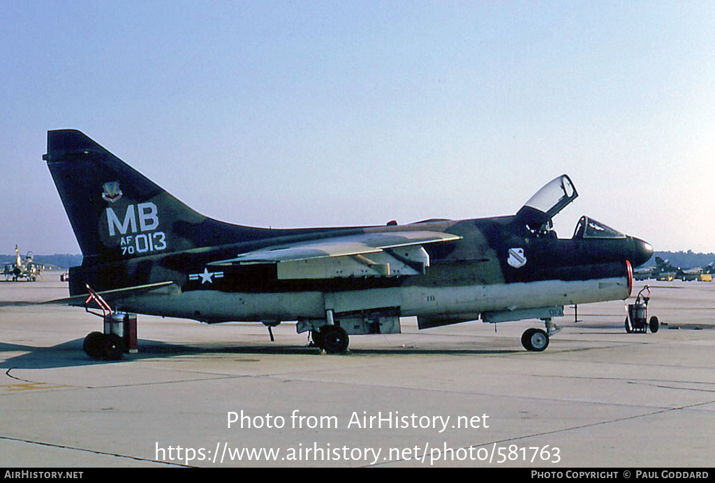 Aircraft Photo of 70-1013 / AF70-013 | LTV A-7D Corsair II | USA - Air Force | AirHistory.net #581763