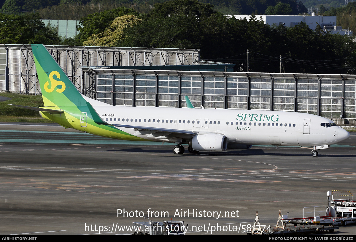 Aircraft Photo of JA06GR | Boeing 737-800 | Spring Airlines Japan | AirHistory.net #581774