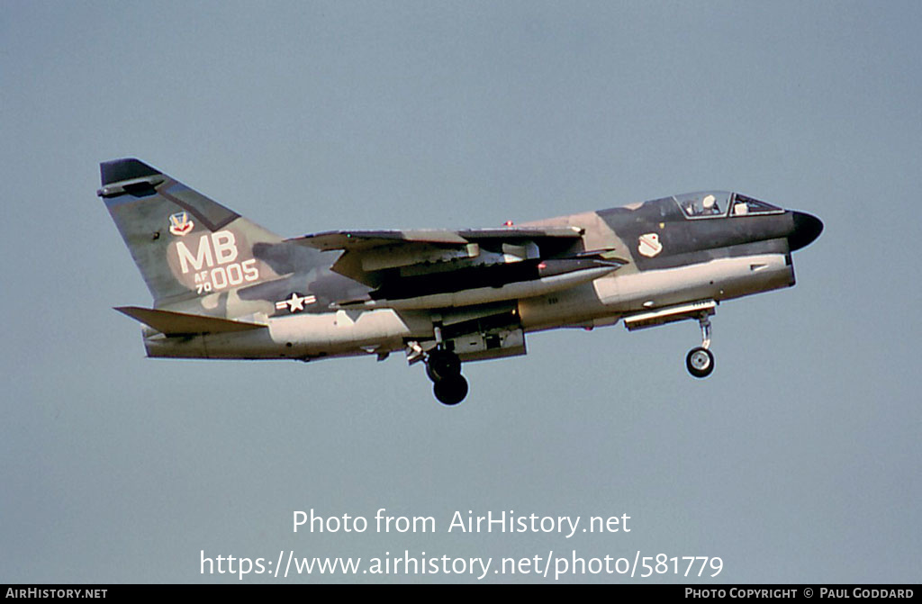 Aircraft Photo of 70-1005 / AF70-005 | LTV A-7D Corsair II | USA - Air Force | AirHistory.net #581779