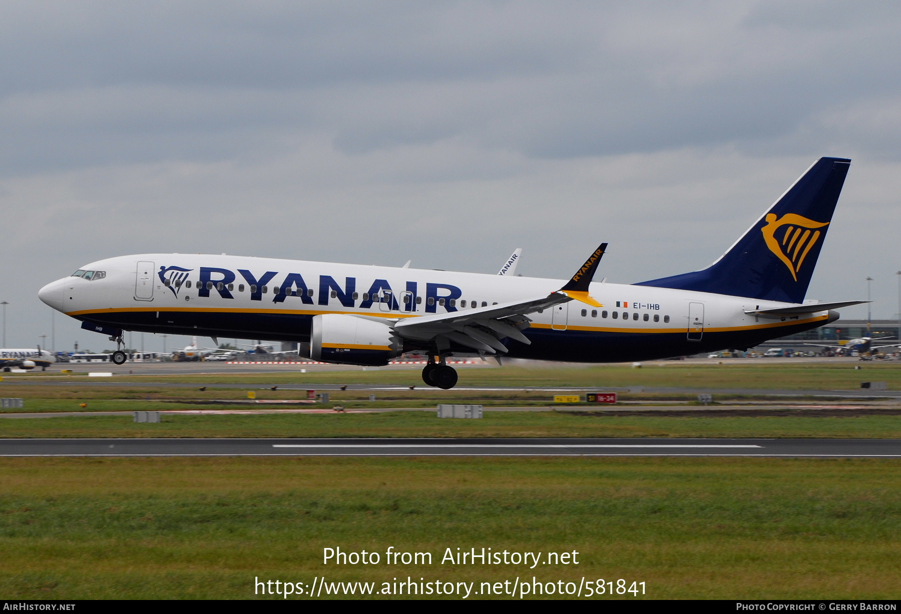 Aircraft Photo of EI-IHB | Boeing 737-8200 Max 200 | Ryanair | AirHistory.net #581841