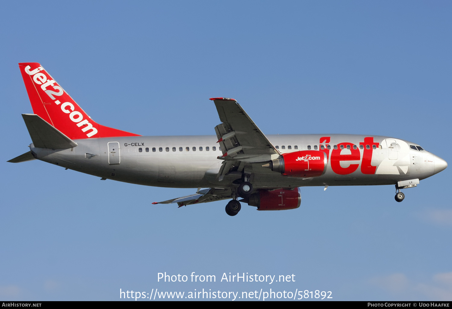 Aircraft Photo of G-CELX | Boeing 737-377(QC) | Jet2 | AirHistory.net #581892