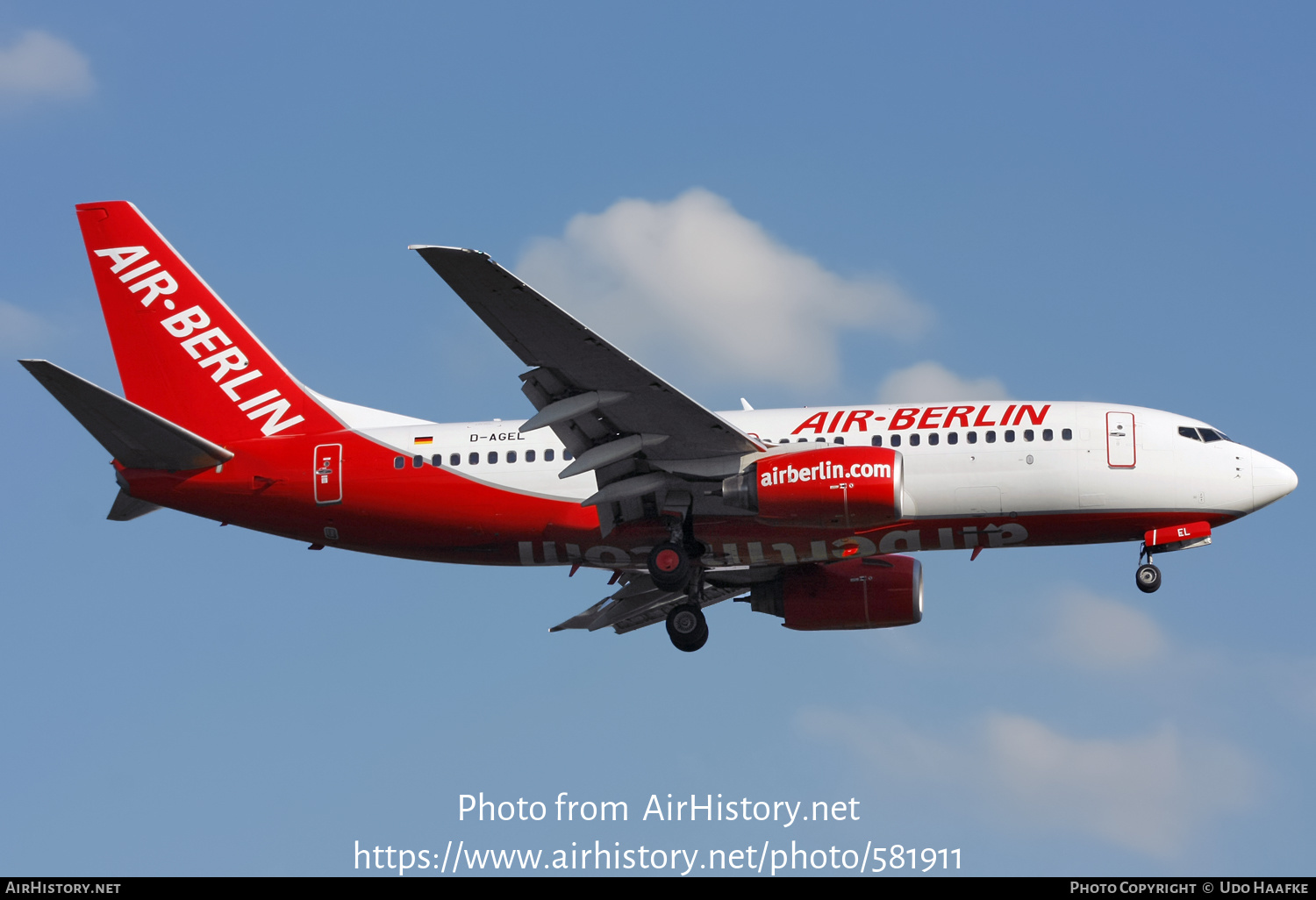 Aircraft Photo of D-AGEL | Boeing 737-75B | Air Berlin | AirHistory.net #581911