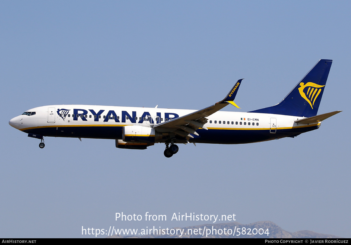 Aircraft Photo of EI-EMN | Boeing 737-8AS | Ryanair | AirHistory.net #582004