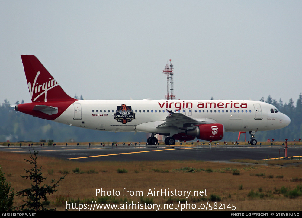 Aircraft Photo of N849VA | Airbus A320-214 | Virgin America | AirHistory.net #582145