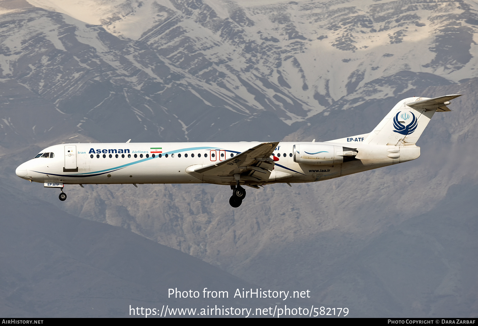 Aircraft Photo of EP-ATF | Fokker 100 (F28-0100) | Iran Aseman Airlines | AirHistory.net #582179