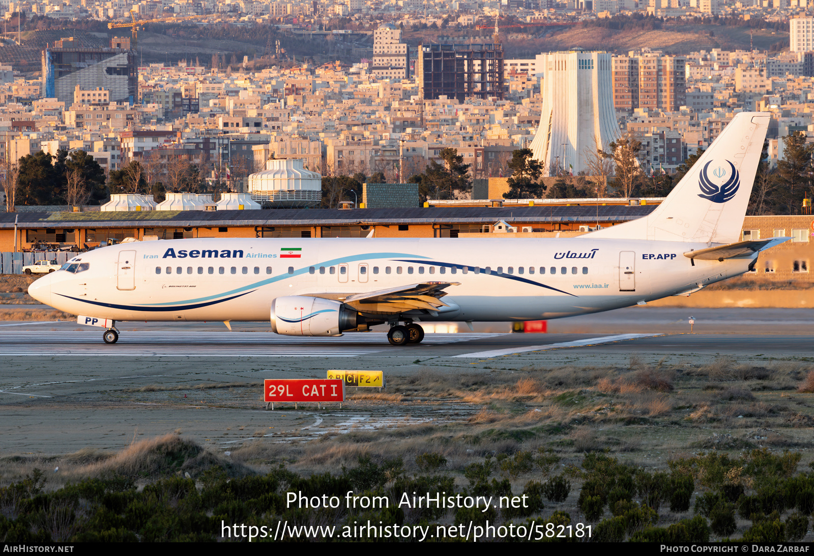 Aircraft Photo of EP-APP | Boeing 737-4H6 | Iran Aseman Airlines | AirHistory.net #582181