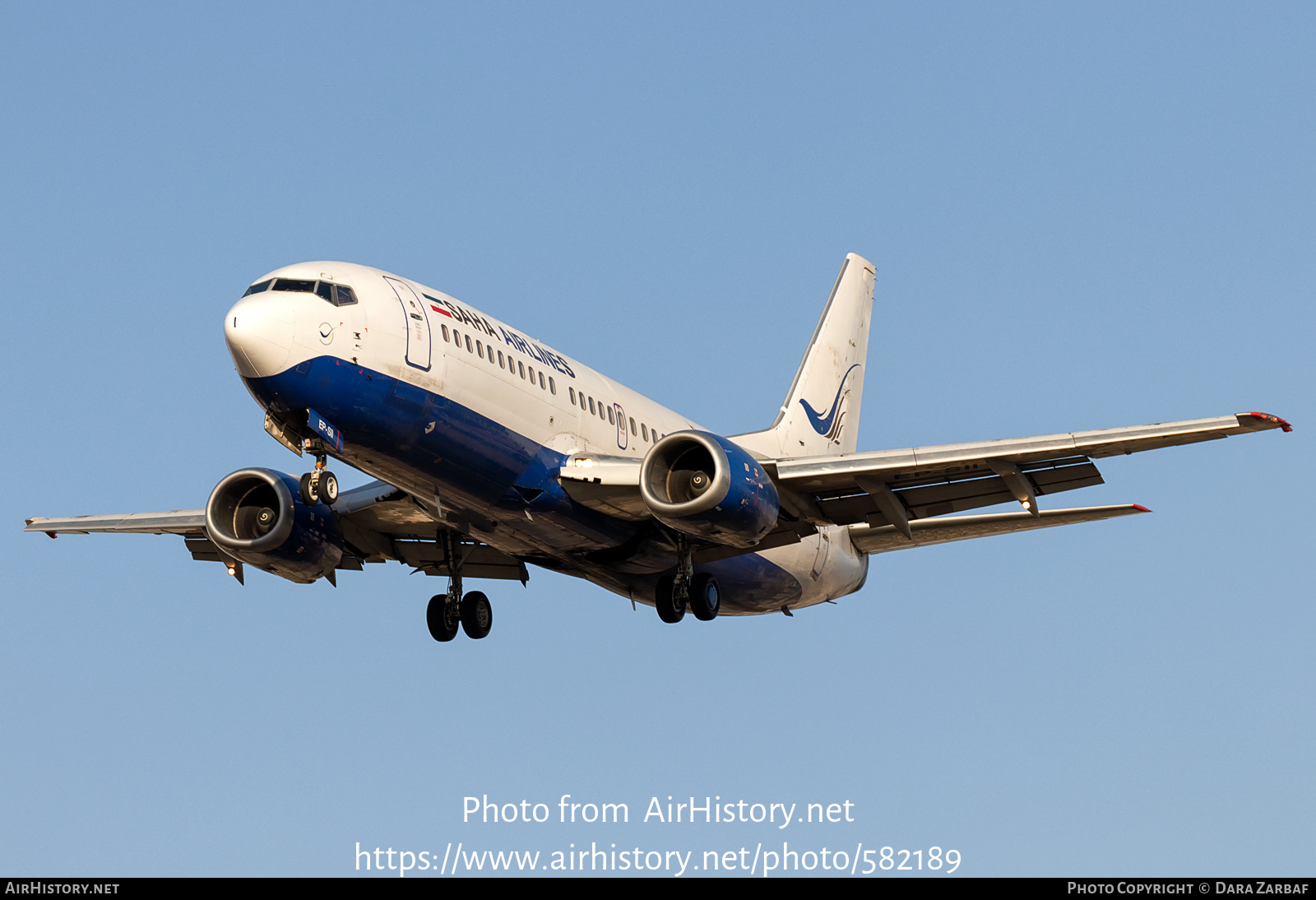 Aircraft Photo of EP-SII | Boeing 737-31S | Saha Airlines | AirHistory.net #582189