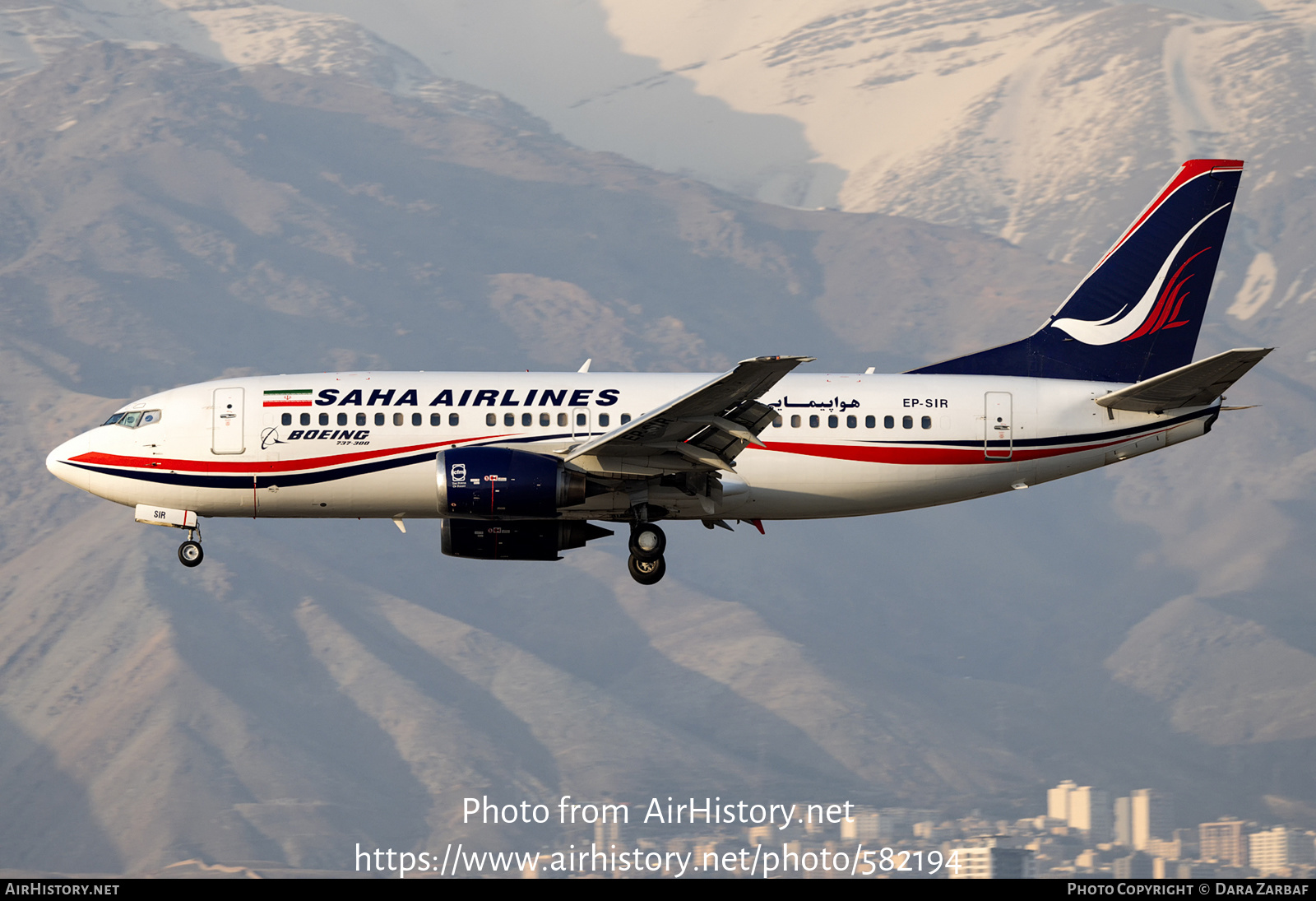 Aircraft Photo of EP-SIR | Boeing 737-33V | Saha Airlines | AirHistory.net #582194