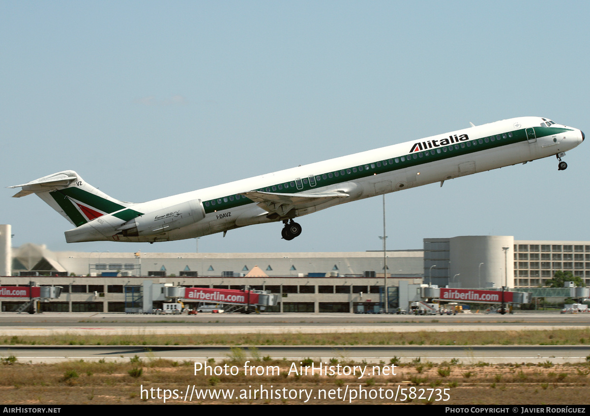 Aircraft Photo of I-DAVZ | McDonnell Douglas MD-82 (DC-9-82) | Alitalia | AirHistory.net #582735