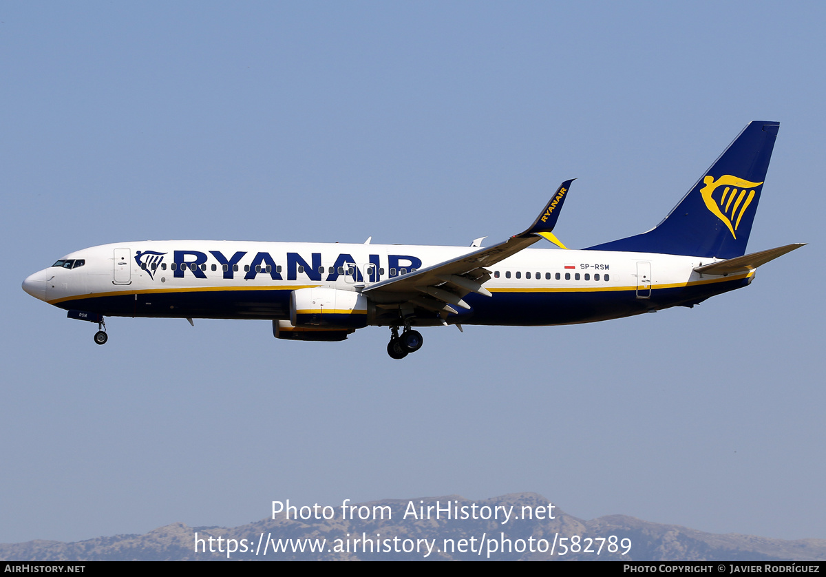 Aircraft Photo of SP-RSM | Boeing 737-8AS | Ryanair | AirHistory.net #582789