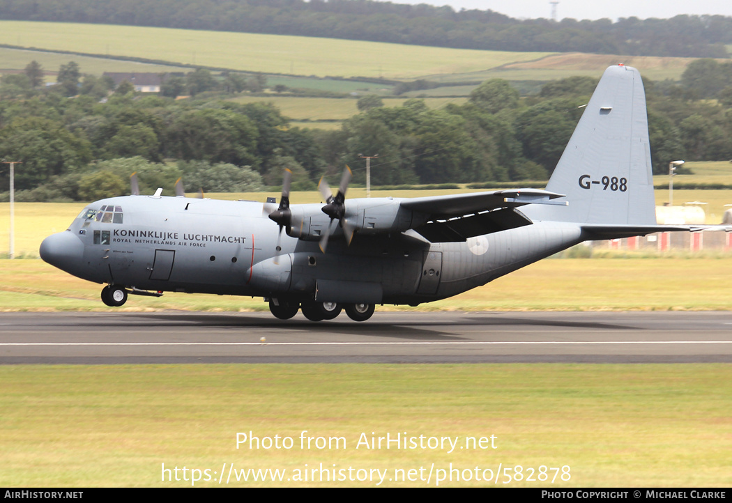 Aircraft Photo of G-988 | Lockheed C-130H Hercules | Netherlands - Air Force | AirHistory.net #582878