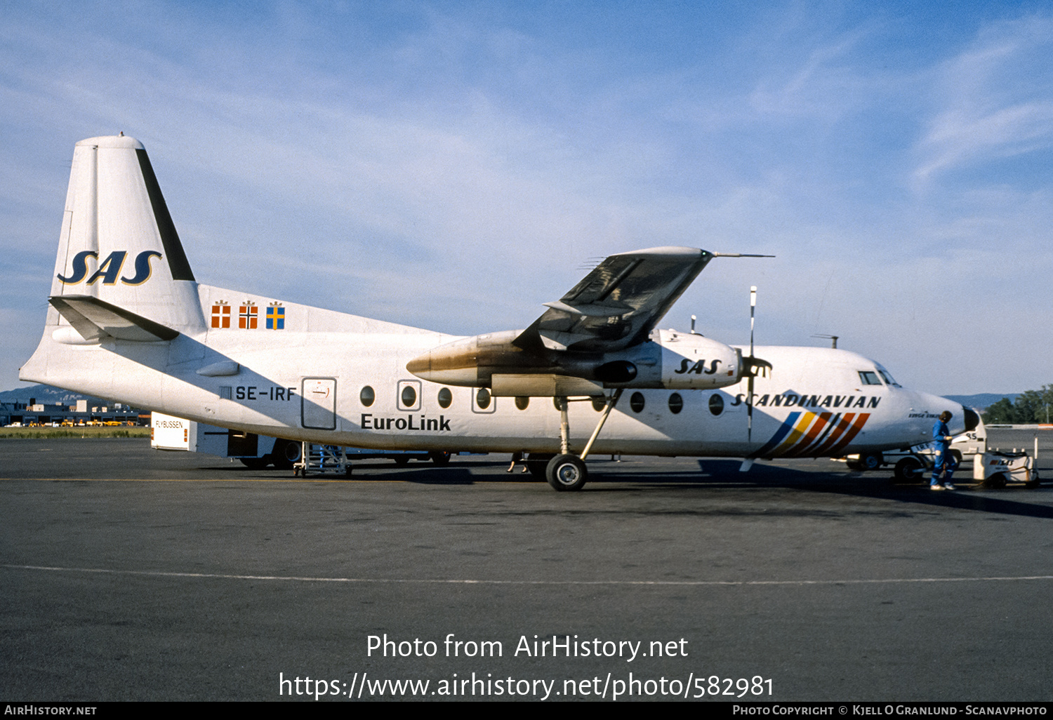 Aircraft Photo of SE-IRF | Fokker F27-600 Friendship | Scandinavian Airlines - SAS | AirHistory.net #582981