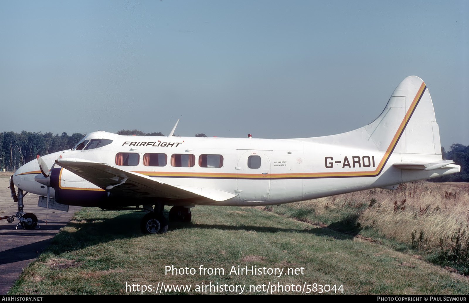 Aircraft Photo of G-AROI | De Havilland D.H. 104 Dove 5 | Fairflight Charters | AirHistory.net #583044