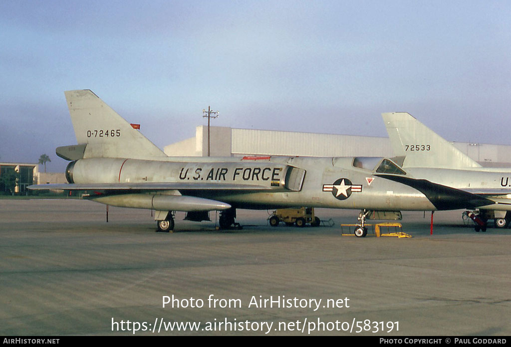 Aircraft Photo of 57-2465 / 0-72465 | Convair F-106A Delta Dart | USA - Air Force | AirHistory.net #583191