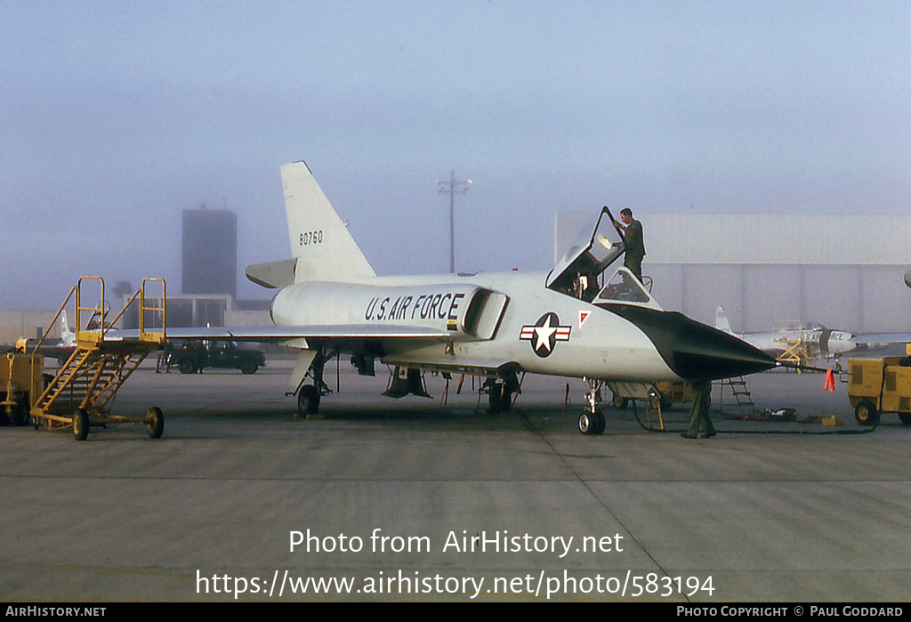 Aircraft Photo of 58-0760 / 80760 | Convair F-106A Delta Dart | USA - Air Force | AirHistory.net #583194