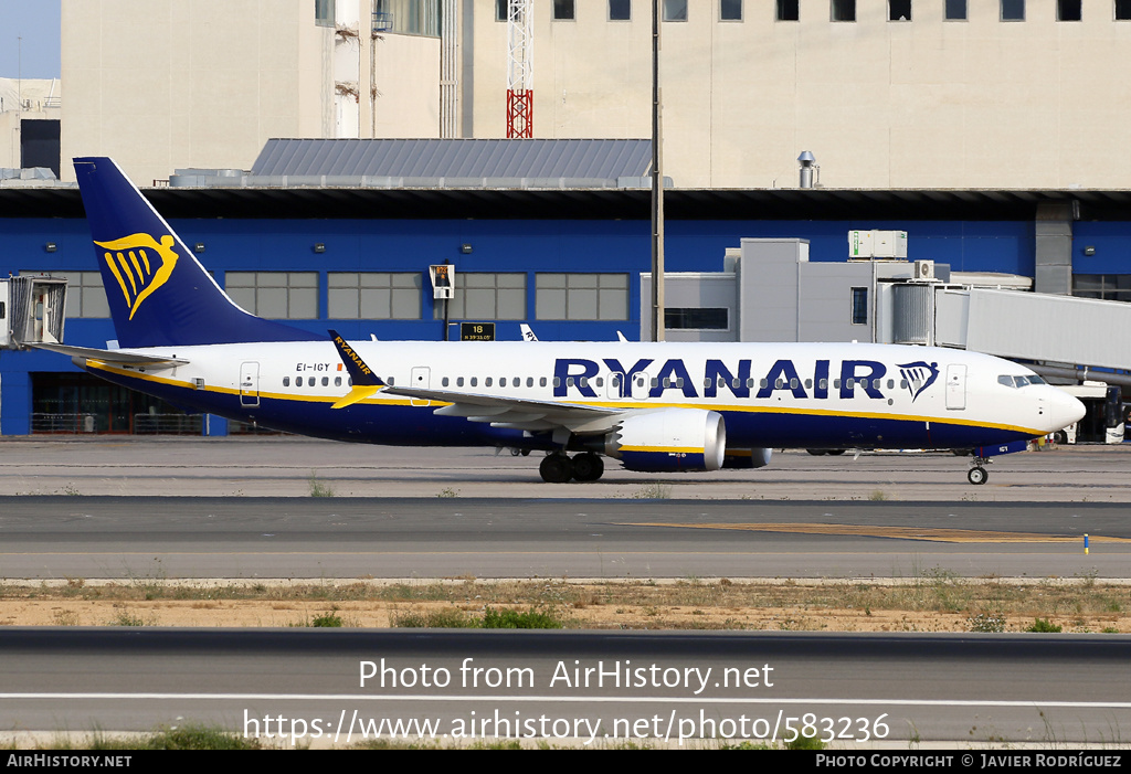 Aircraft Photo of EI-IGY | Boeing 737-8200 Max 200 | Ryanair | AirHistory.net #583236