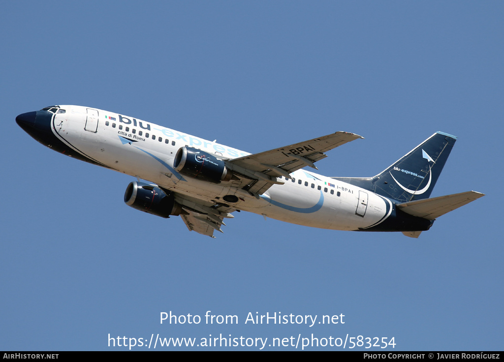 Aircraft Photo of I-BPAI | Boeing 737-31S | Blu-Express | AirHistory.net #583254