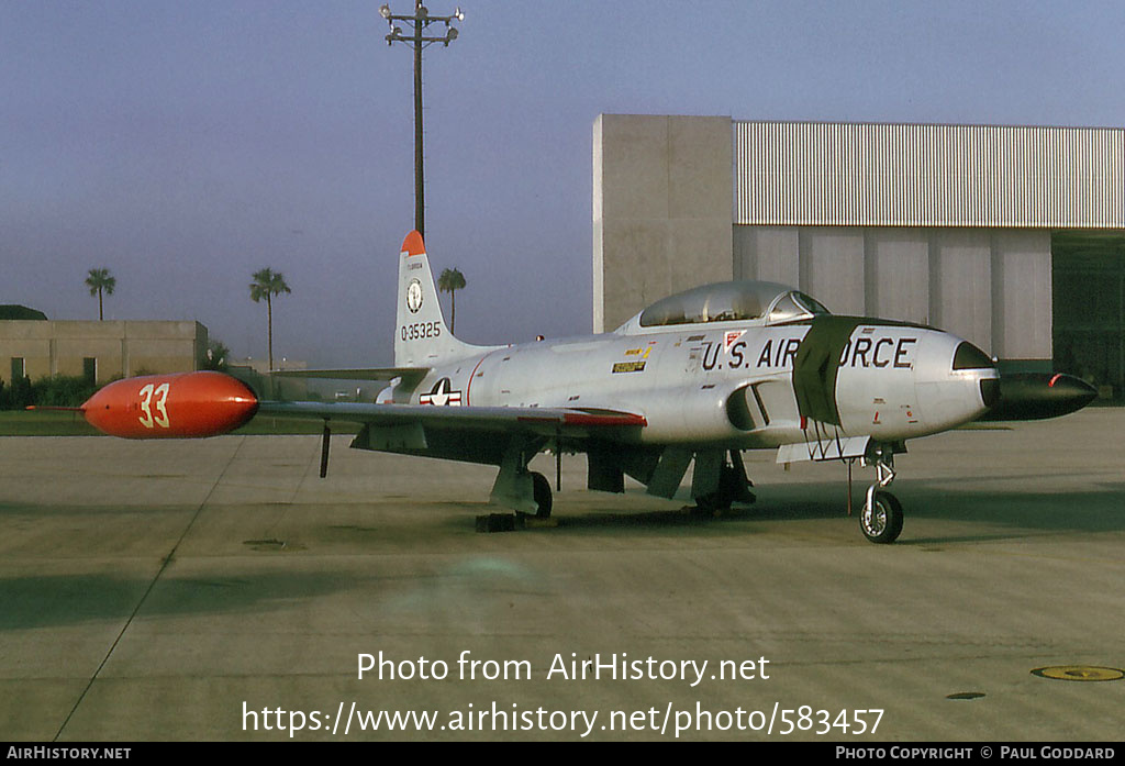 Aircraft Photo of 53-5325 / 0-35325 | Lockheed T-33A | USA - Air Force | AirHistory.net #583457