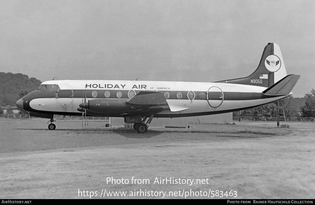 Aircraft Photo of N905G | Vickers 764D Viscount | Holiday Air of America | AirHistory.net #583463