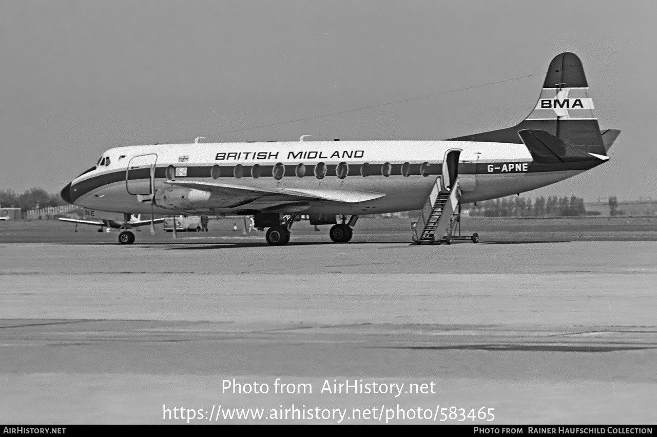 Aircraft Photo of G-APNE | Vickers 831 Viscount | British Midland Airways - BMA | AirHistory.net #583465