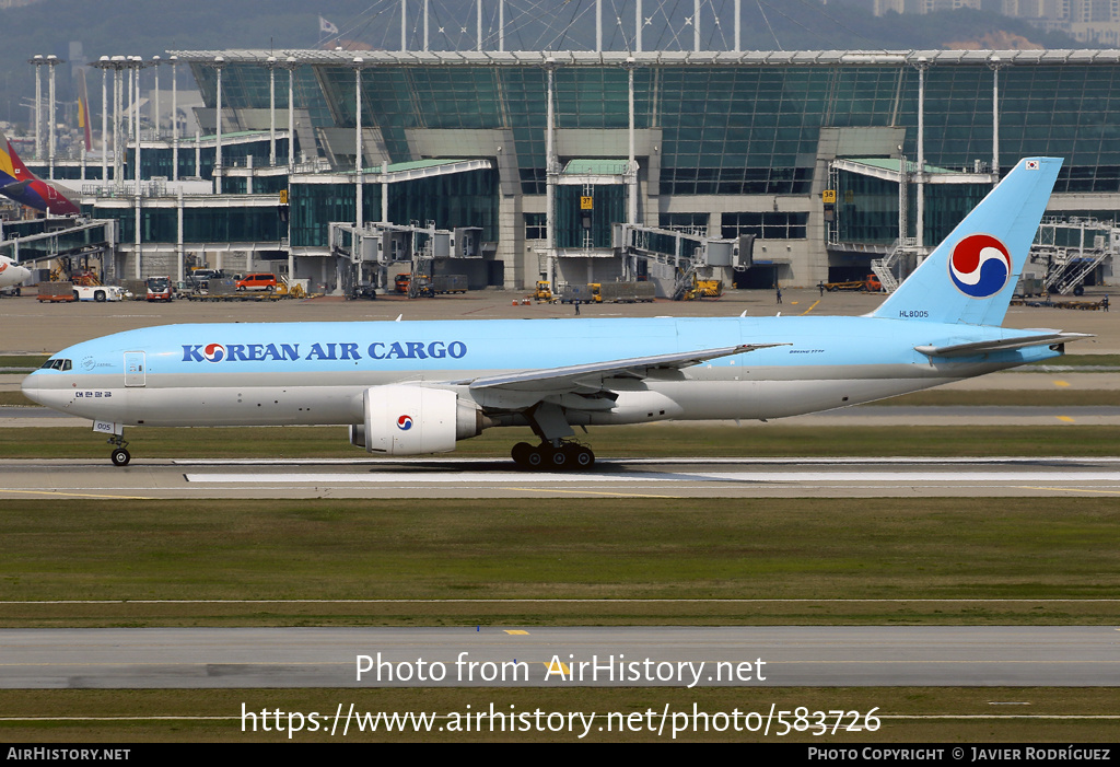 Aircraft Photo of HL8005 | Boeing 777-FB5 | Korean Air Cargo | AirHistory.net #583726