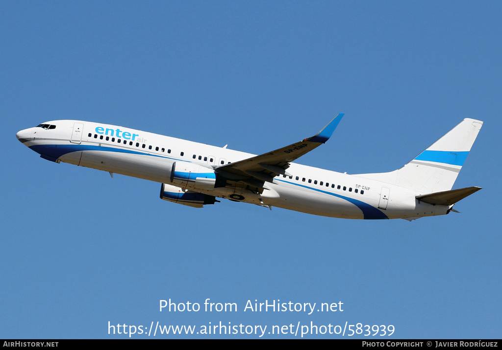 Aircraft Photo of SP-ENP | Boeing 737-8AS | Enter Air | AirHistory.net #583939