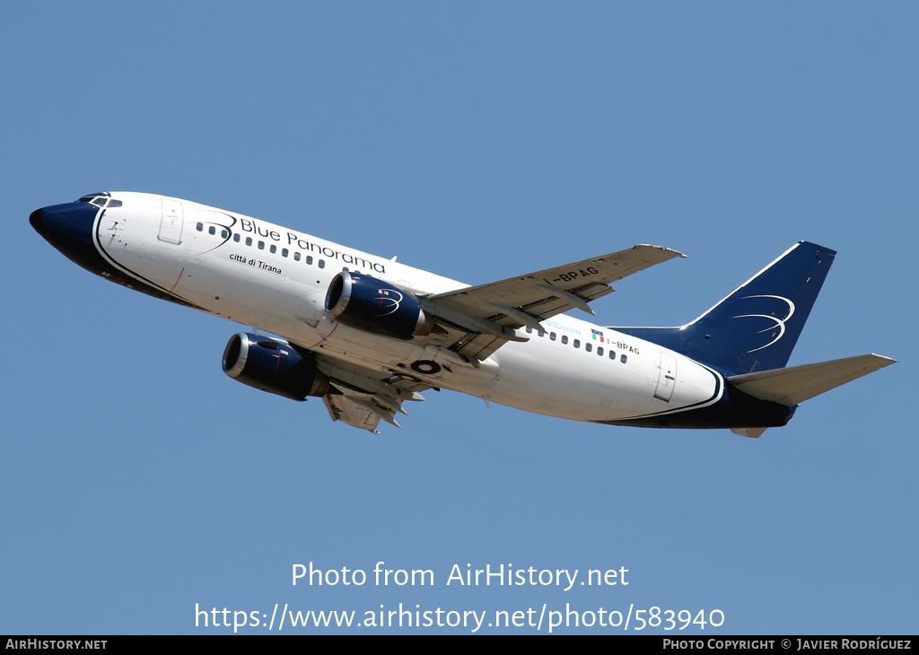 Aircraft Photo of I-BPAG | Boeing 737-31S | Blue Panorama Airlines | AirHistory.net #583940