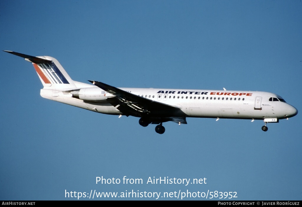 Aircraft Photo of F-GPXA | Fokker 100 (F28-0100) | Air Inter Europe | AirHistory.net #583952