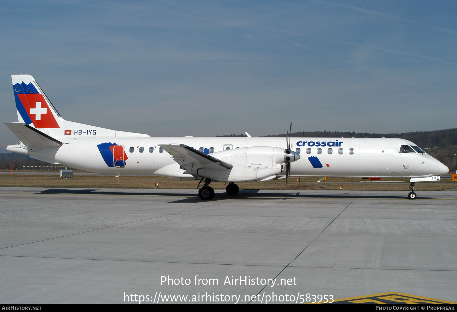 Aircraft Photo of HB-IYG | Saab 2000 | Crossair | AirHistory.net #583953