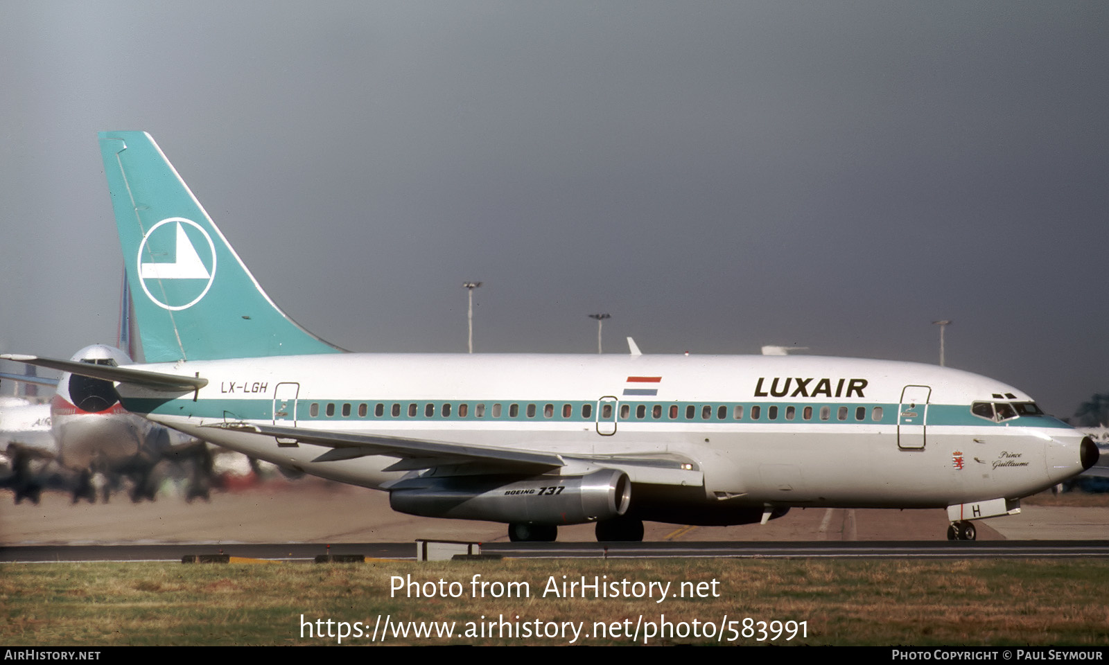 Aircraft Photo of LX-LGH | Boeing 737-2C9/Adv | Luxair | AirHistory.net #583991