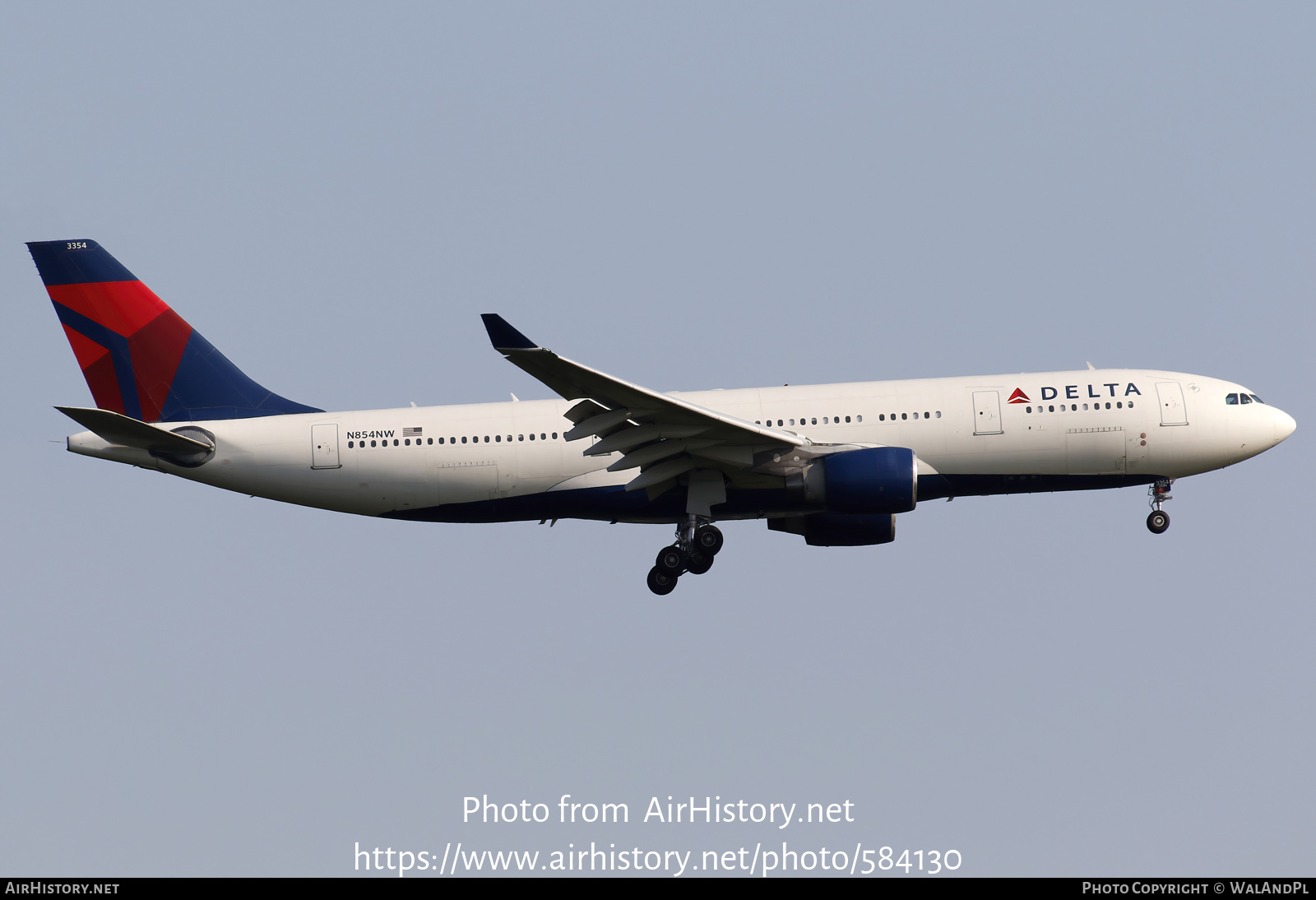 Aircraft Photo of N854NW | Airbus A330-223 | Delta Air Lines | AirHistory.net #584130