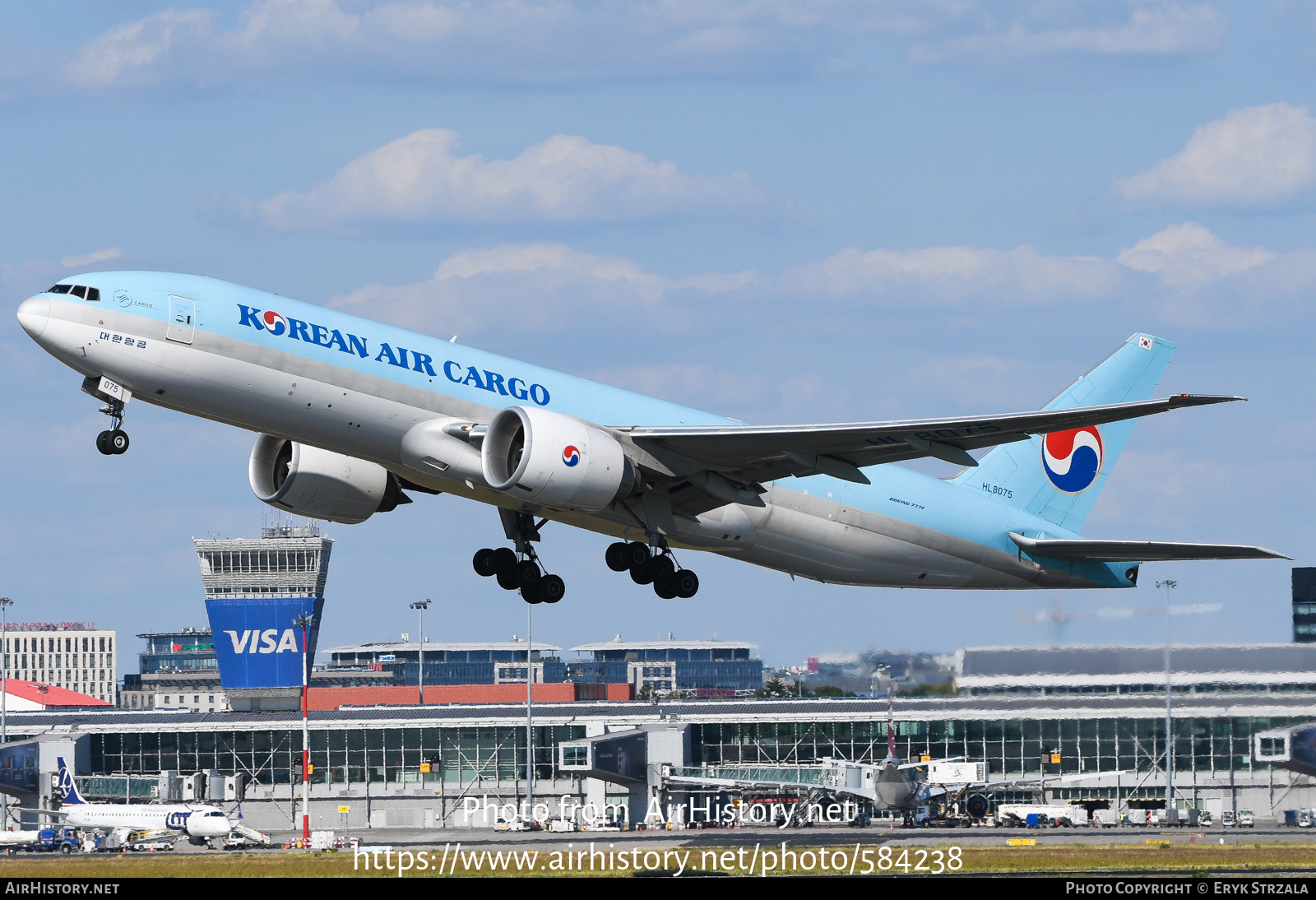 Aircraft Photo of HL8075 | Boeing 777-FEZ | Korean Air Cargo | AirHistory.net #584238