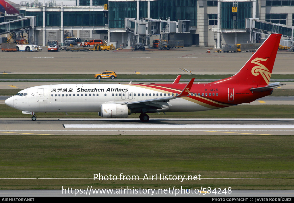 Aircraft Photo of B-1475 | Boeing 737-87L | Shenzhen Airlines | AirHistory.net #584248