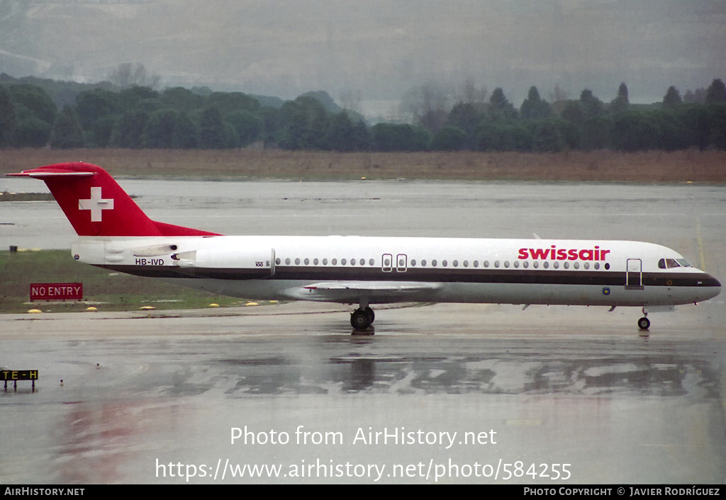 Aircraft Photo of HB-IVD | Fokker 100 (F28-0100) | Swissair | AirHistory.net #584255