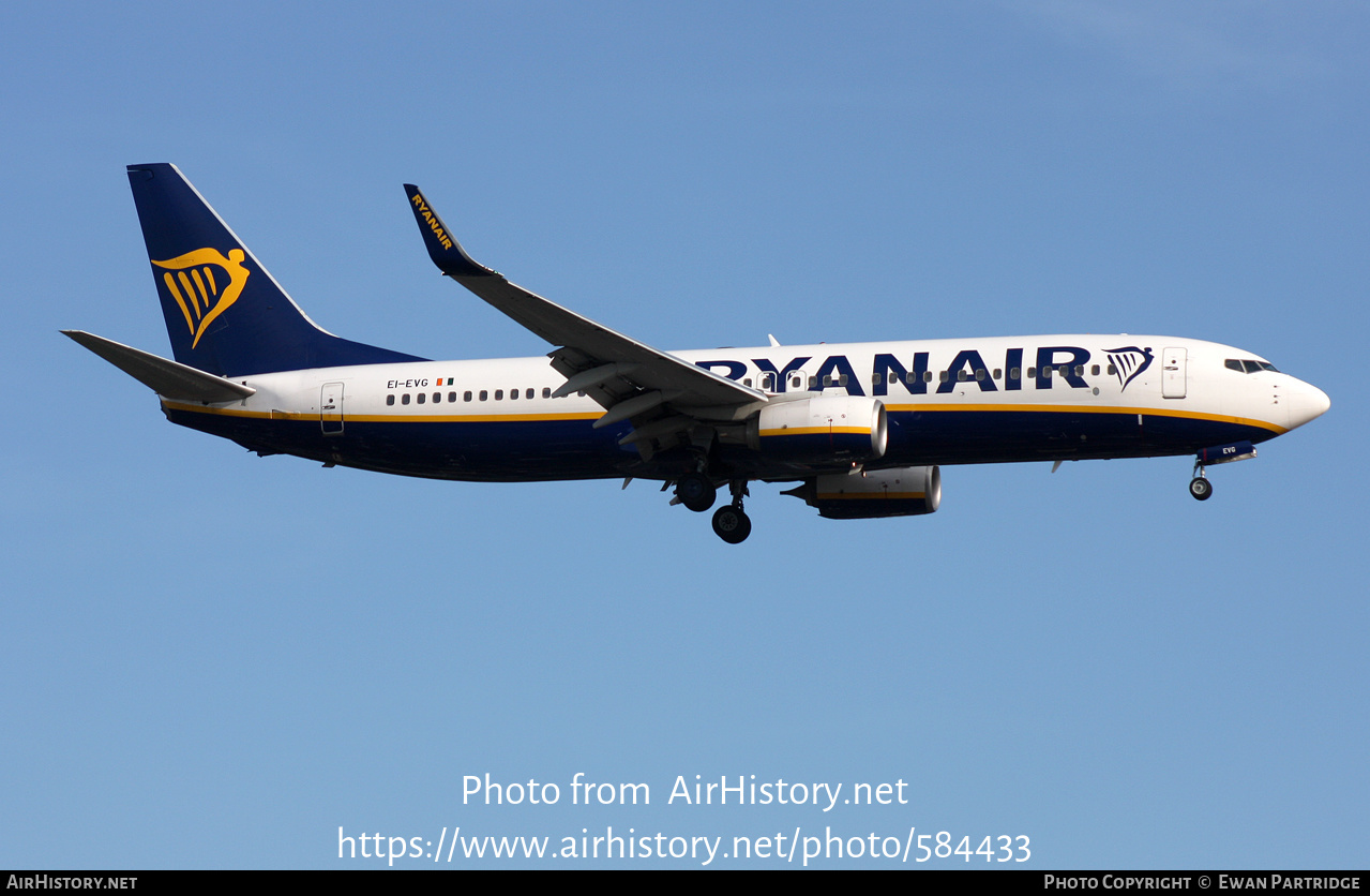 Aircraft Photo of EI-EVG | Boeing 737-8AS | Ryanair | AirHistory.net #584433