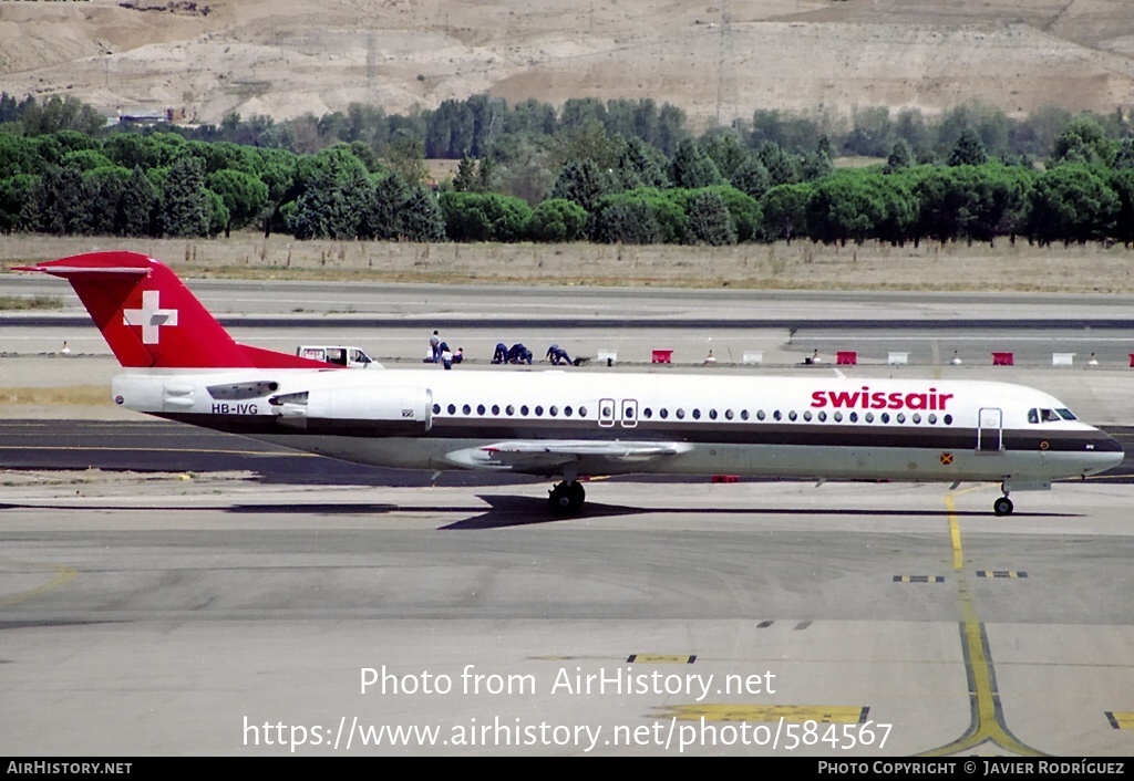 Aircraft Photo of HB-IVG | Fokker 100 (F28-0100) | Swissair | AirHistory.net #584567