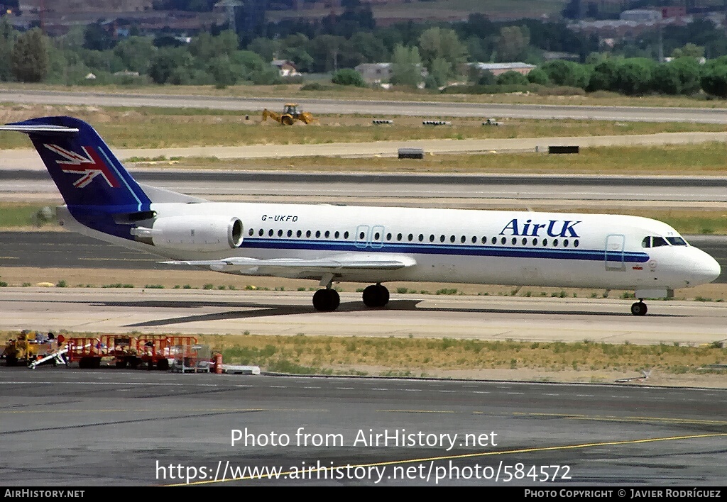 Aircraft Photo of G-UKFD | Fokker 100 (F28-0100) | Air UK | AirHistory.net #584572