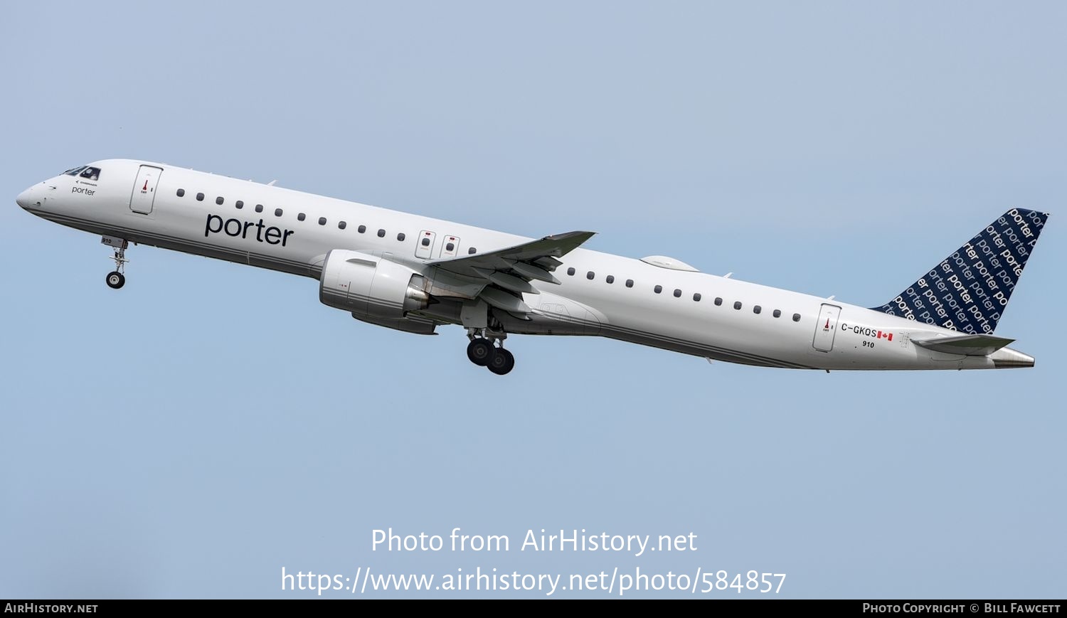 Aircraft Photo of C-GKQS | Embraer 195-E2 (ERJ-190-400) | Porter Airlines | AirHistory.net #584857