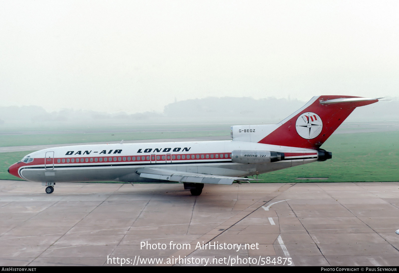 Aircraft Photo of G-BEGZ | Boeing 727-193 | Dan-Air London | AirHistory.net #584875