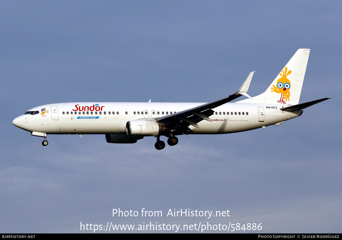 Aircraft Photo of OM-KEX | Boeing 737-8BK | Sun d'Or International Airlines | AirHistory.net #584886