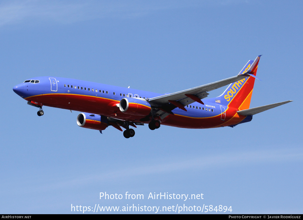 Aircraft Photo of N500WR | Boeing 737-8H4 | Southwest Airlines | AirHistory.net #584894