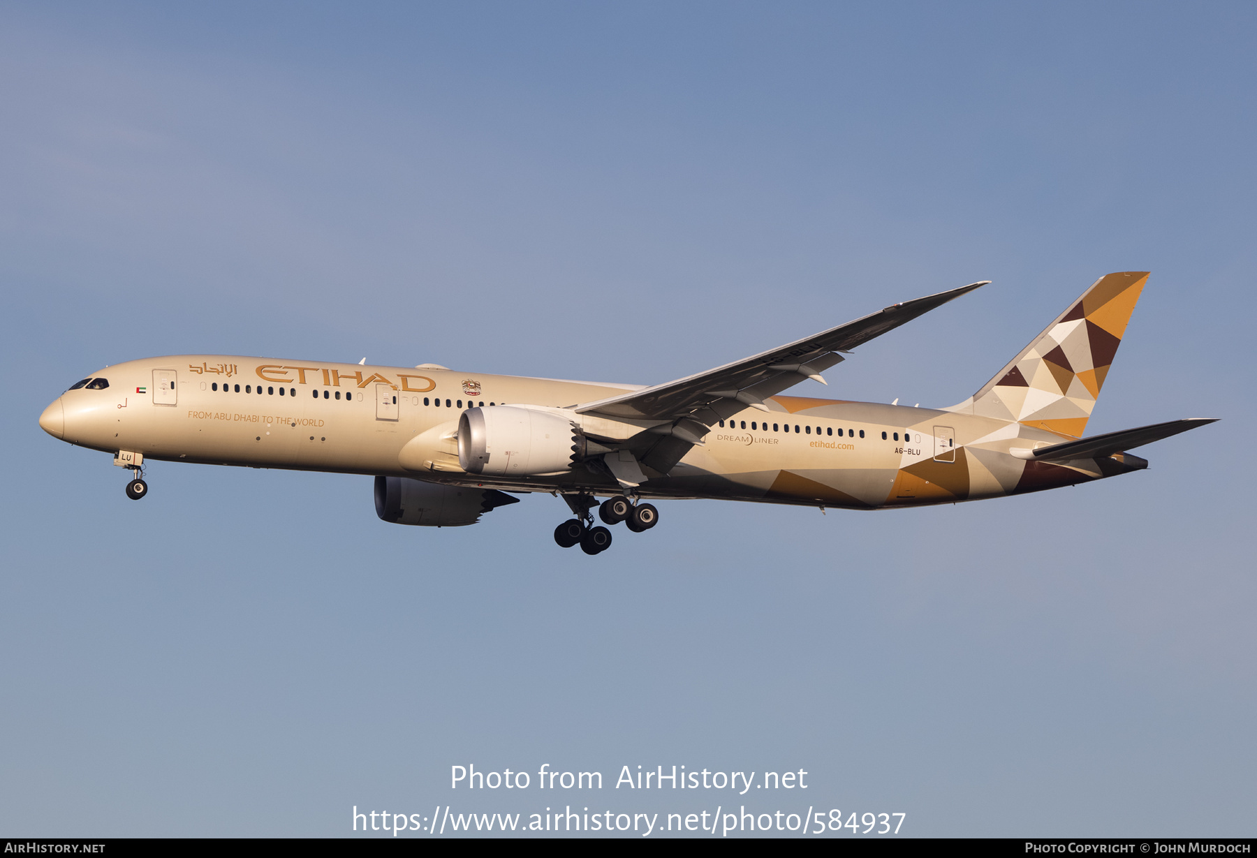 Aircraft Photo of A6-BLU | Boeing 787-9 Dreamliner | Etihad Airways | AirHistory.net #584937